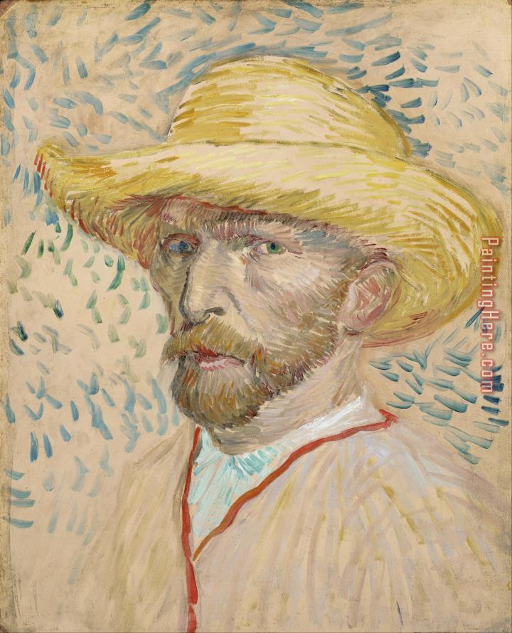 Vincent van Gogh Self Portrait With Straw Hat